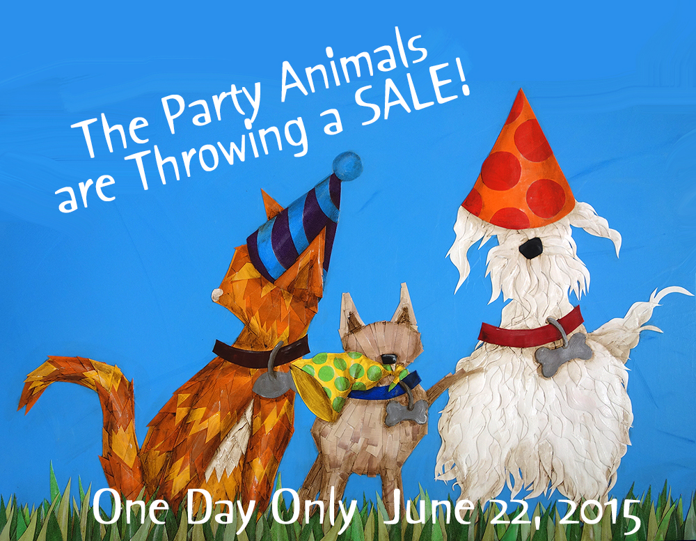 The Birthday sale is on! 45 years = 45% off of Robin Anne Cooper’s signature painted canvas collage paintings and sculptures. Shipping is only $5! ONE DAY ONLY! June 22nd, 2015 12 am - 11:59 pm endoftheroadstudios.com or at End of the Road Studios 255 East Bear Swamp Rd. Walhalla, SC 29691 864 506 6116 studio will be "open" from 7 am until 11 pm on June 22nd. in stock art only, sorry not on commissions