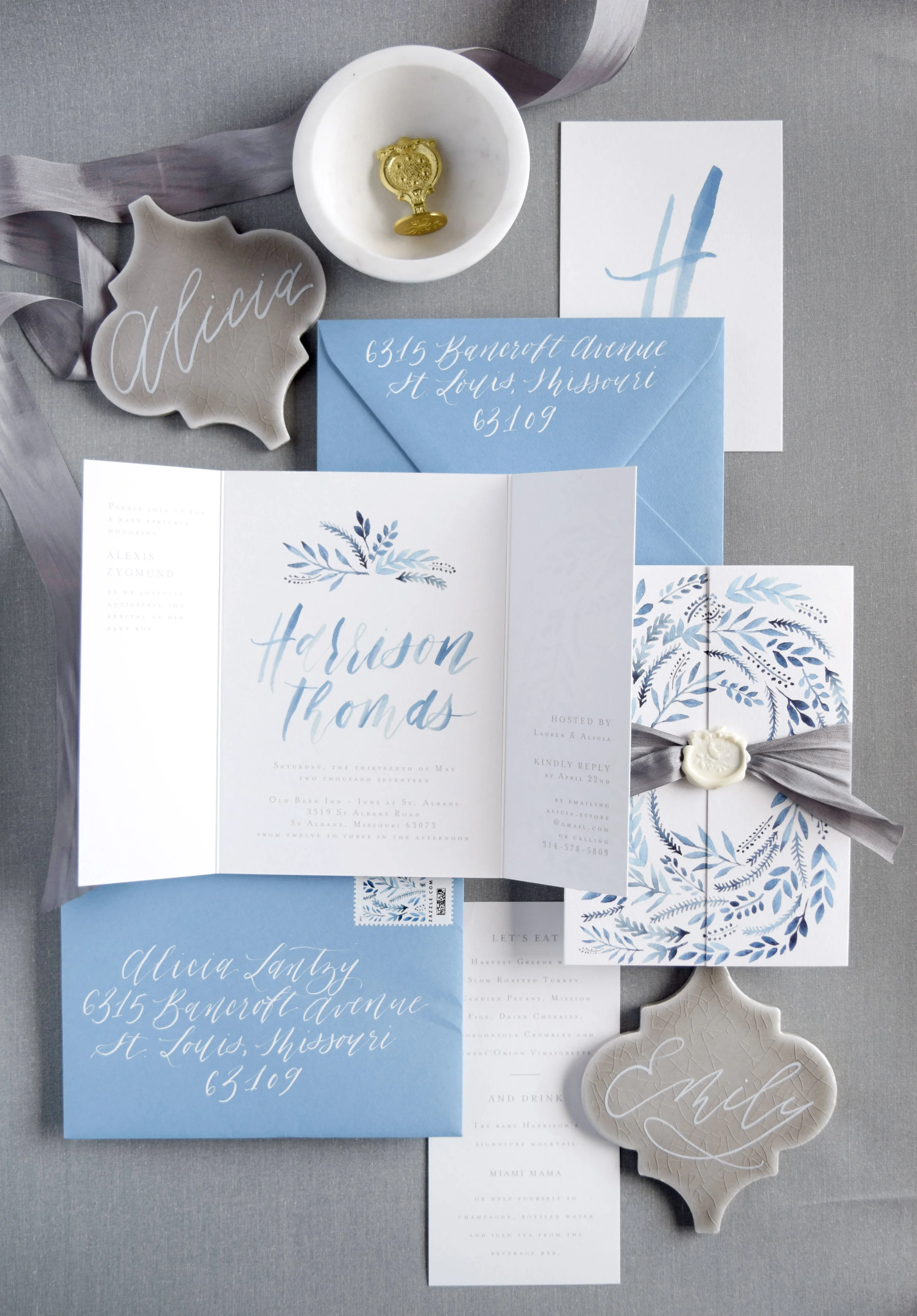 Brush lettering baby shower