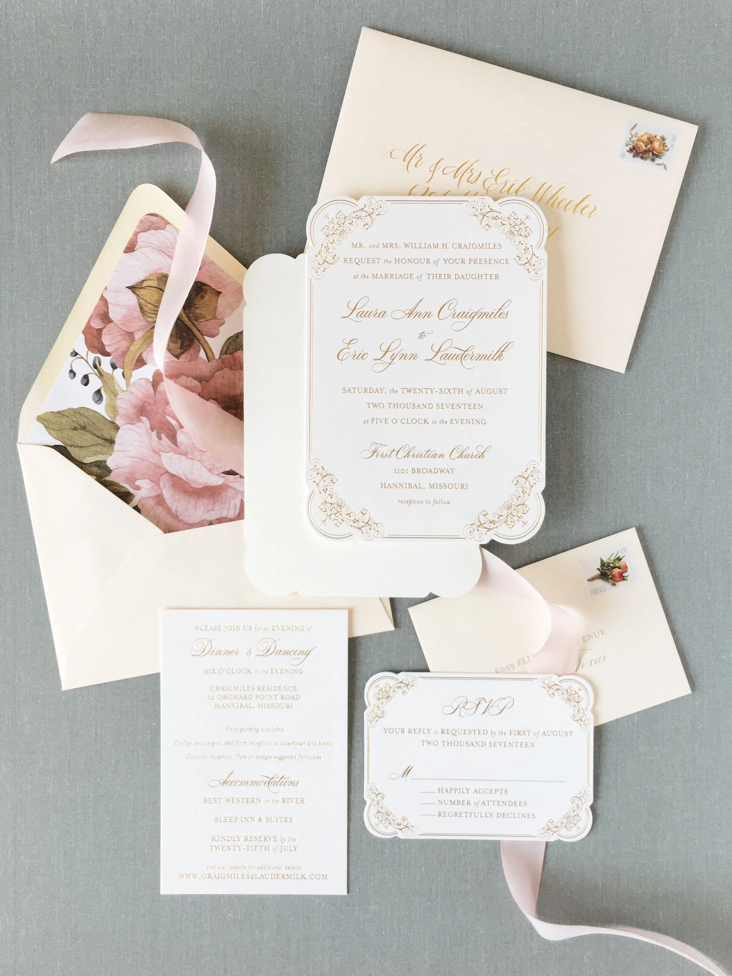 On Three Designs Wedding Invitation