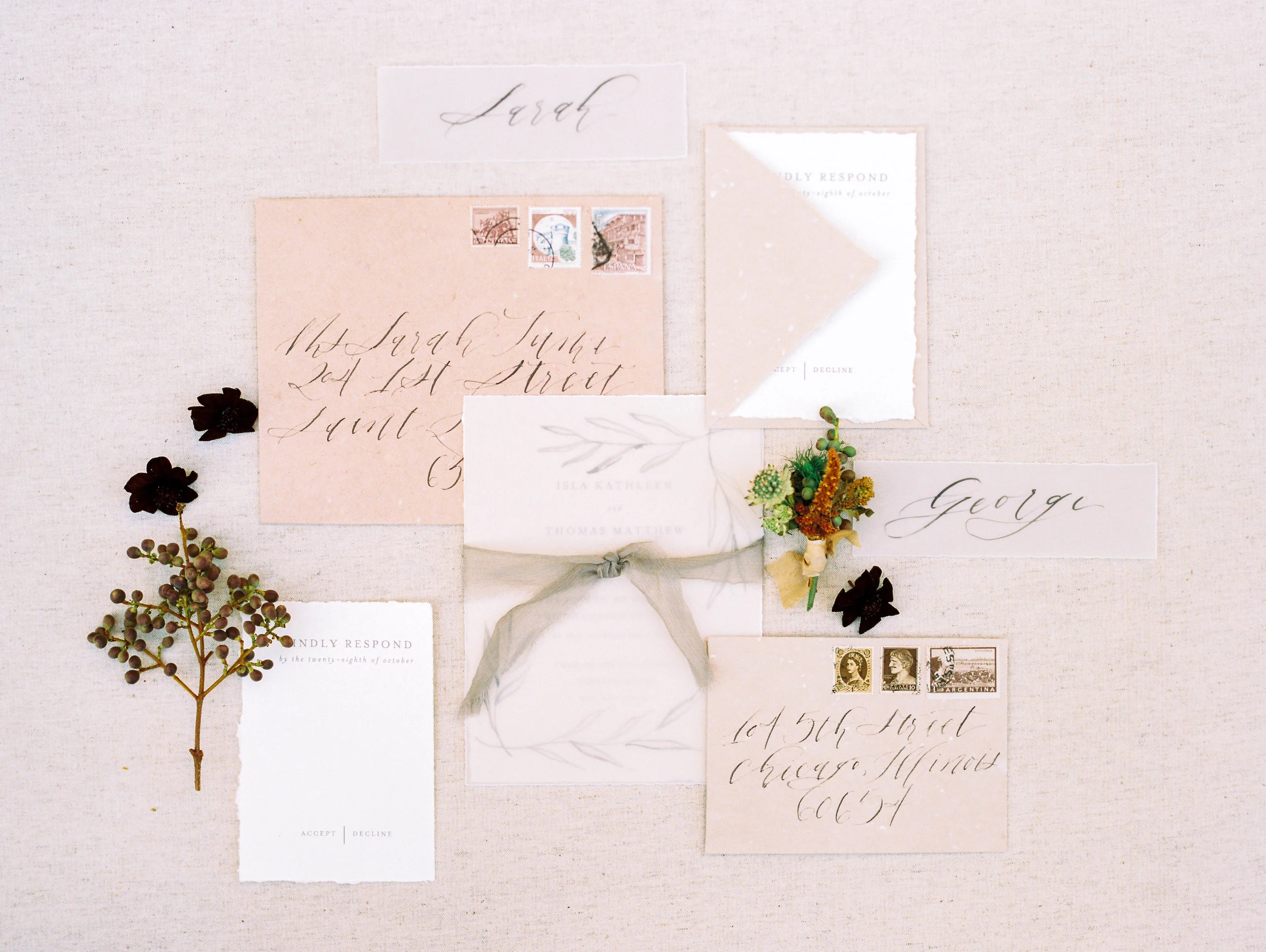 On Three Designs Wedding Invitation