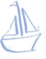 blue Sailboat illustration drawing