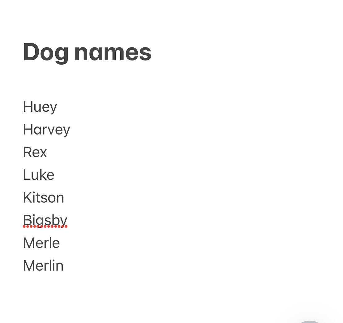 Still working on naming the dog. But now we have the dog and more names. Favorites? Suggestions?