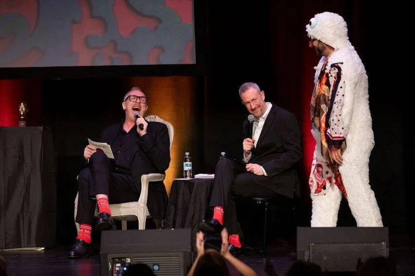 I had the absolute best time last night doing @taskmaster live in Boston with @littlealexhorne @gregdavies @ihatejoelki and some lovely audience members. Such a fun, funny night! 📸 by @mrboots 

A few hours before the show we were asked to bring in 