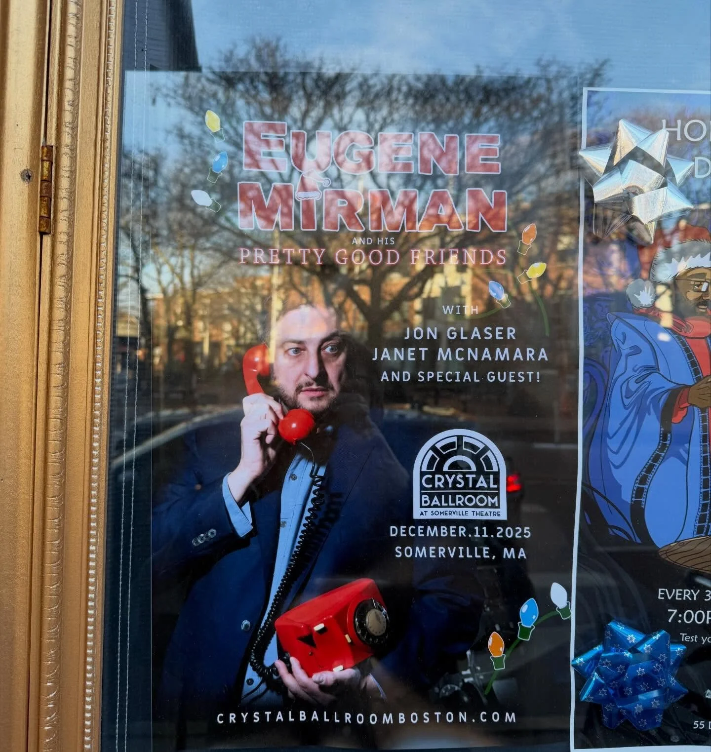 Boston! This Thursday 12/11 at the @crystalballroomsomerville I&rsquo;m doing a Holiday Show with @jahnglayzer @janet.mcnamara and fun surprise guests! Tix link in bio or stop by your favorite record store to get tix, just kidding. Link in bio.