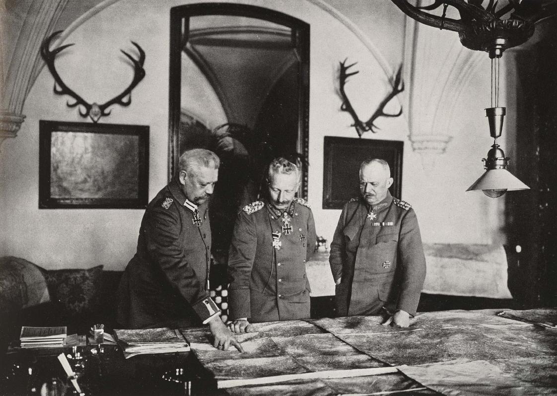  Hindenburg, el Káiser Guillermo II y Ludendorff