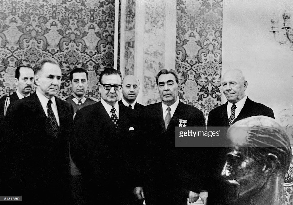 Alexei Kozygin, Salvador Allende y Leonid Brezhnev