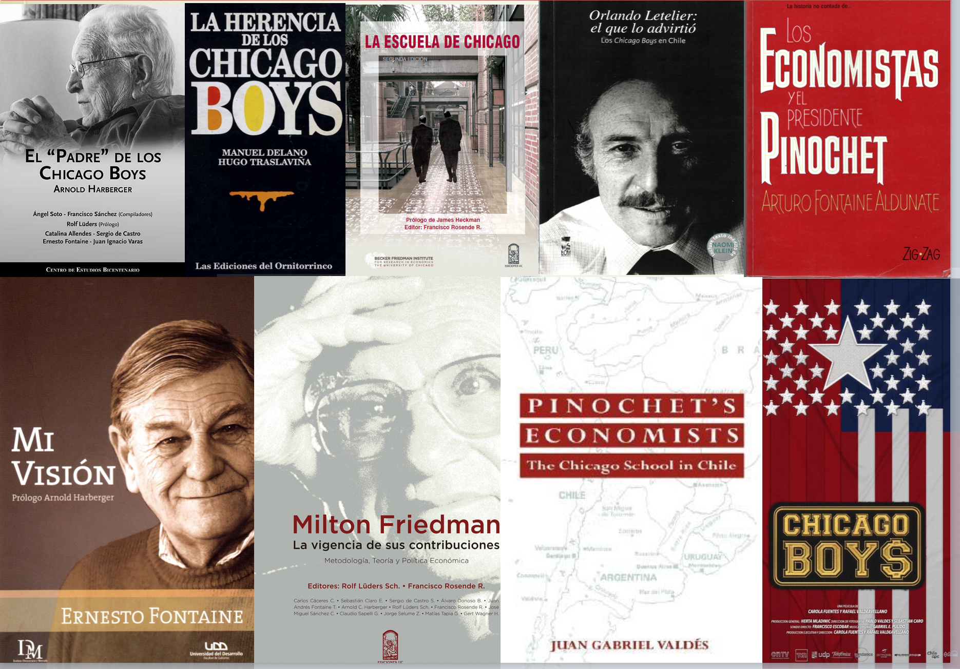 Numerosos libros se han escrito (al igual que documentales) para alabar o criticar la labor realizada por los economistas de Chicago (críticas que van desde aspectos éticos hasta otros más técnicos-económicos)