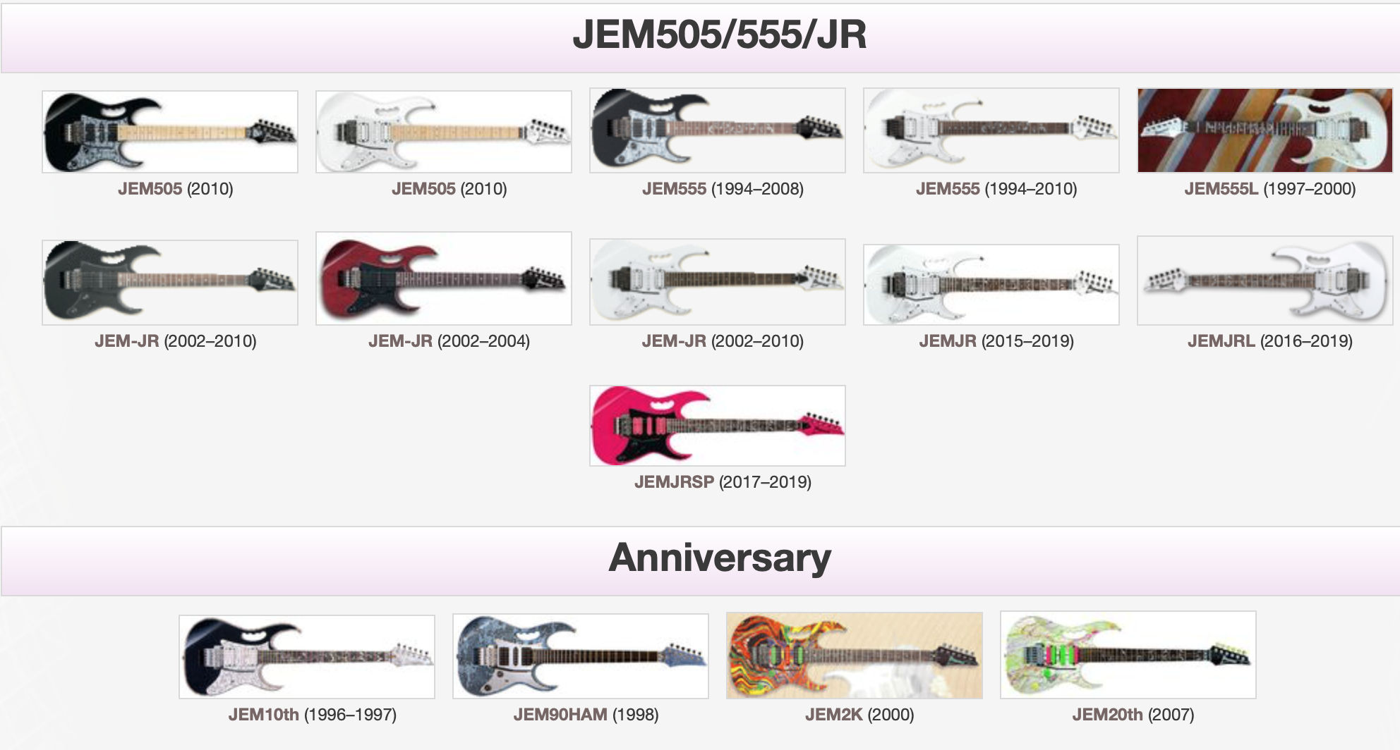 Obtenido de https://ibanez.fandom.com/wiki/Portal:JEM_series