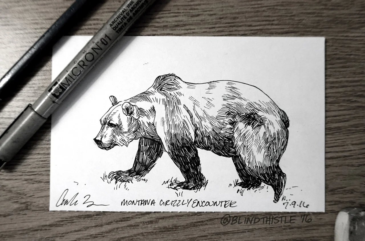 Trying to catch up on drawings in my hotel room in Helena, MT