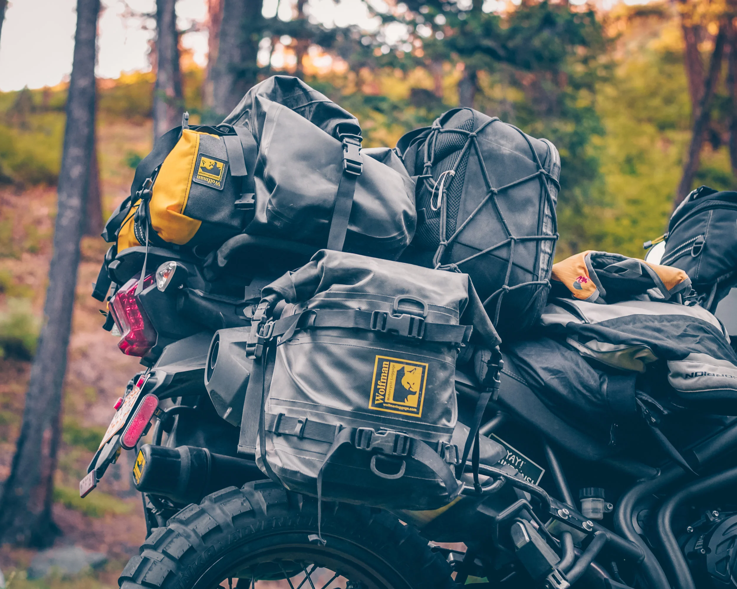Love my Wolfman Luggage Expedition Dry Saddlebags!