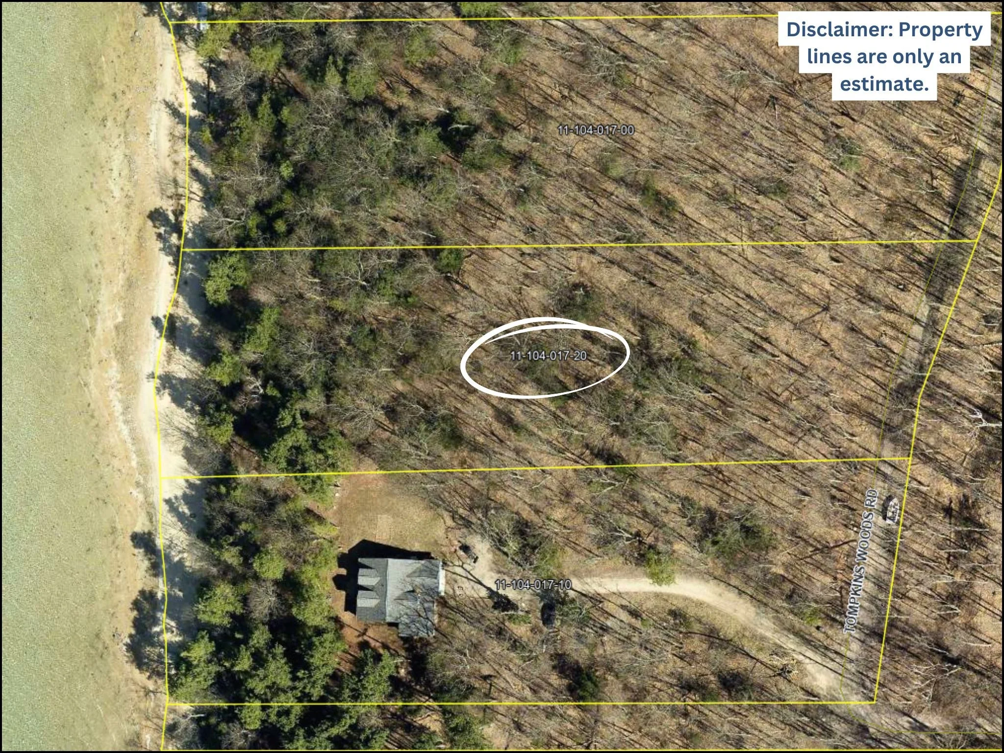 Tompkins Woods Road, Traverse City, MI – Vacant 1.97 Acre Parcel with 159’ of Direct Sandy Frontage on West Bay! For sale by Jonathan Oltersdorf, Oltersdorf Realty (6).jpg