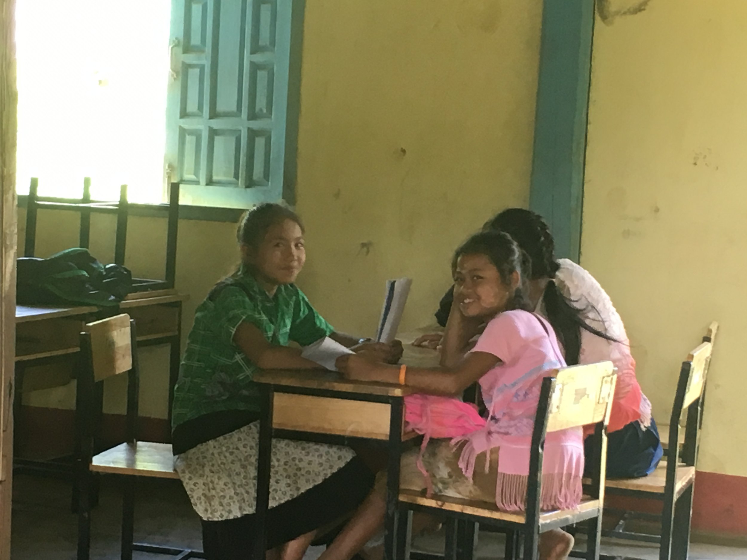 Students learning at K'law Gaw School