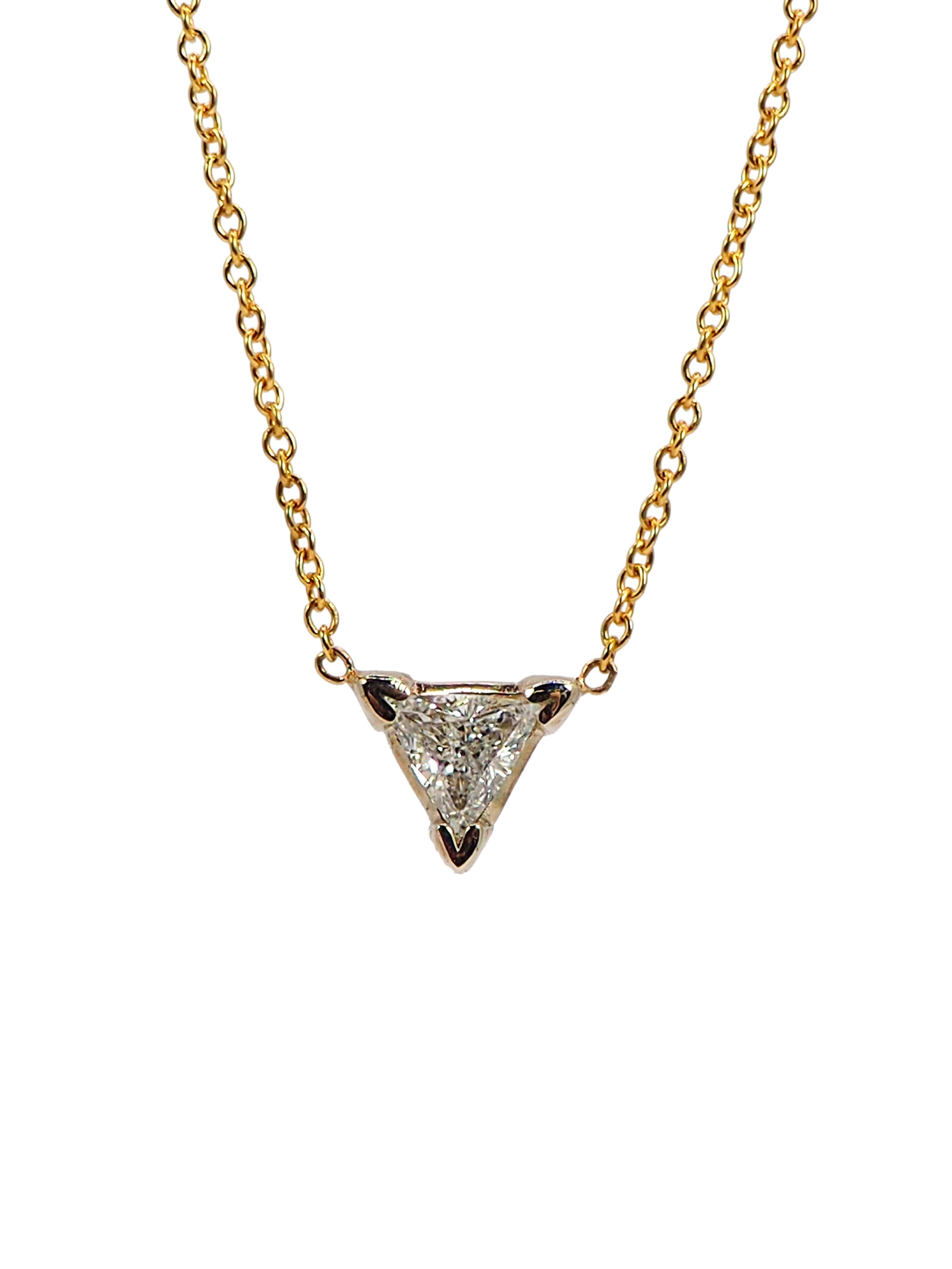 1.24ct Trillion Diamond Halo Pendant - Diamond Pendants - Pendants - Fine  Jewelry