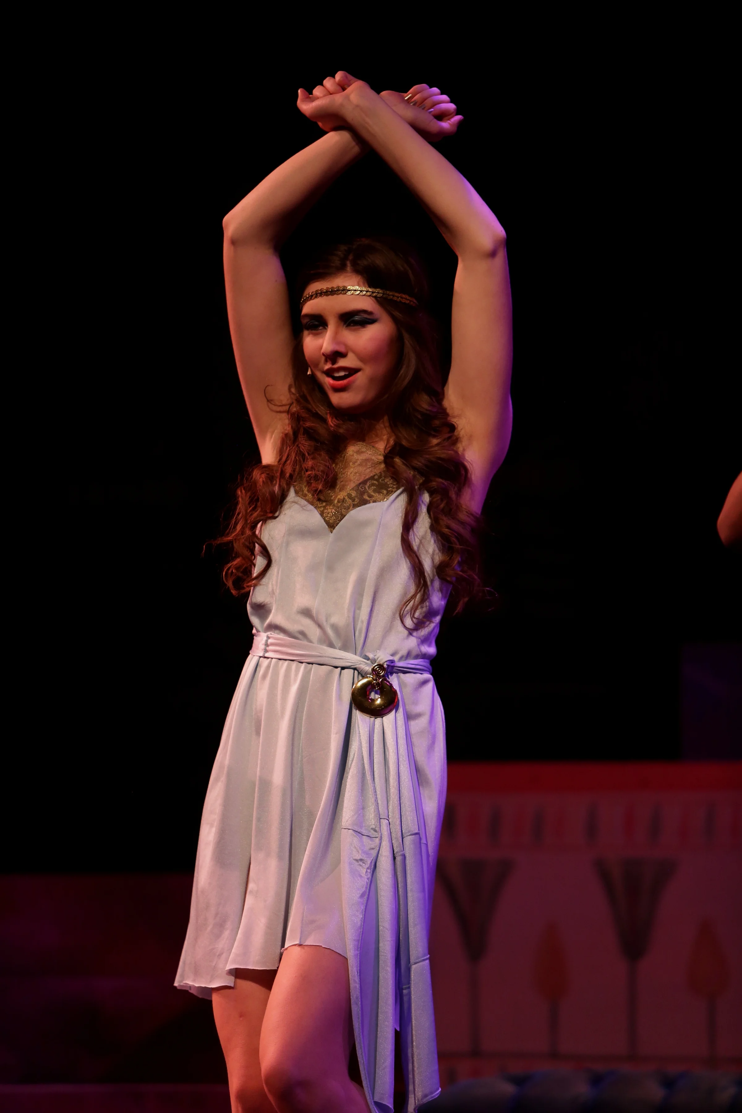  Amneris' nightgown made by heavily altering an existing dress.&nbsp; 