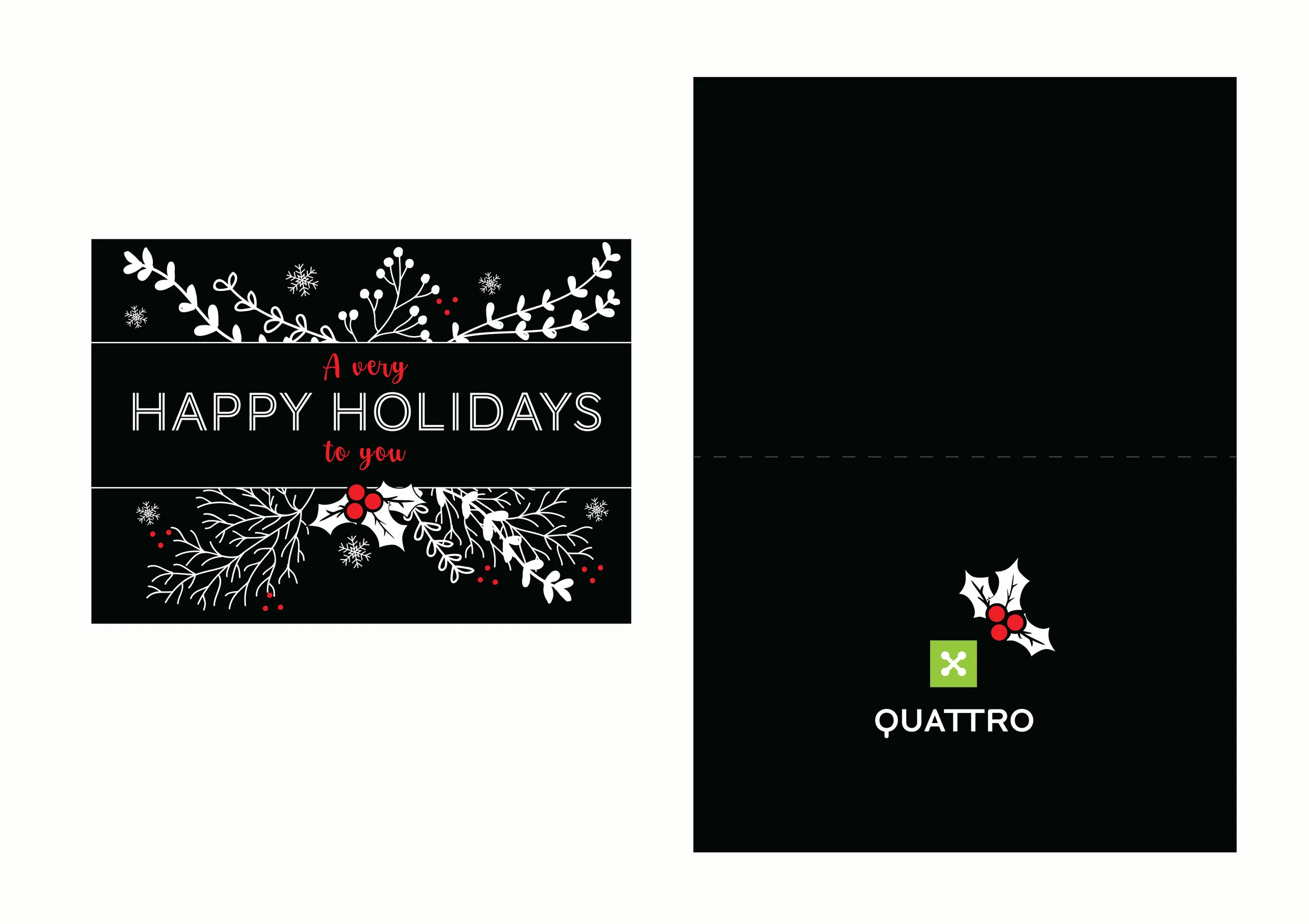 Quattro corporate holiday card.