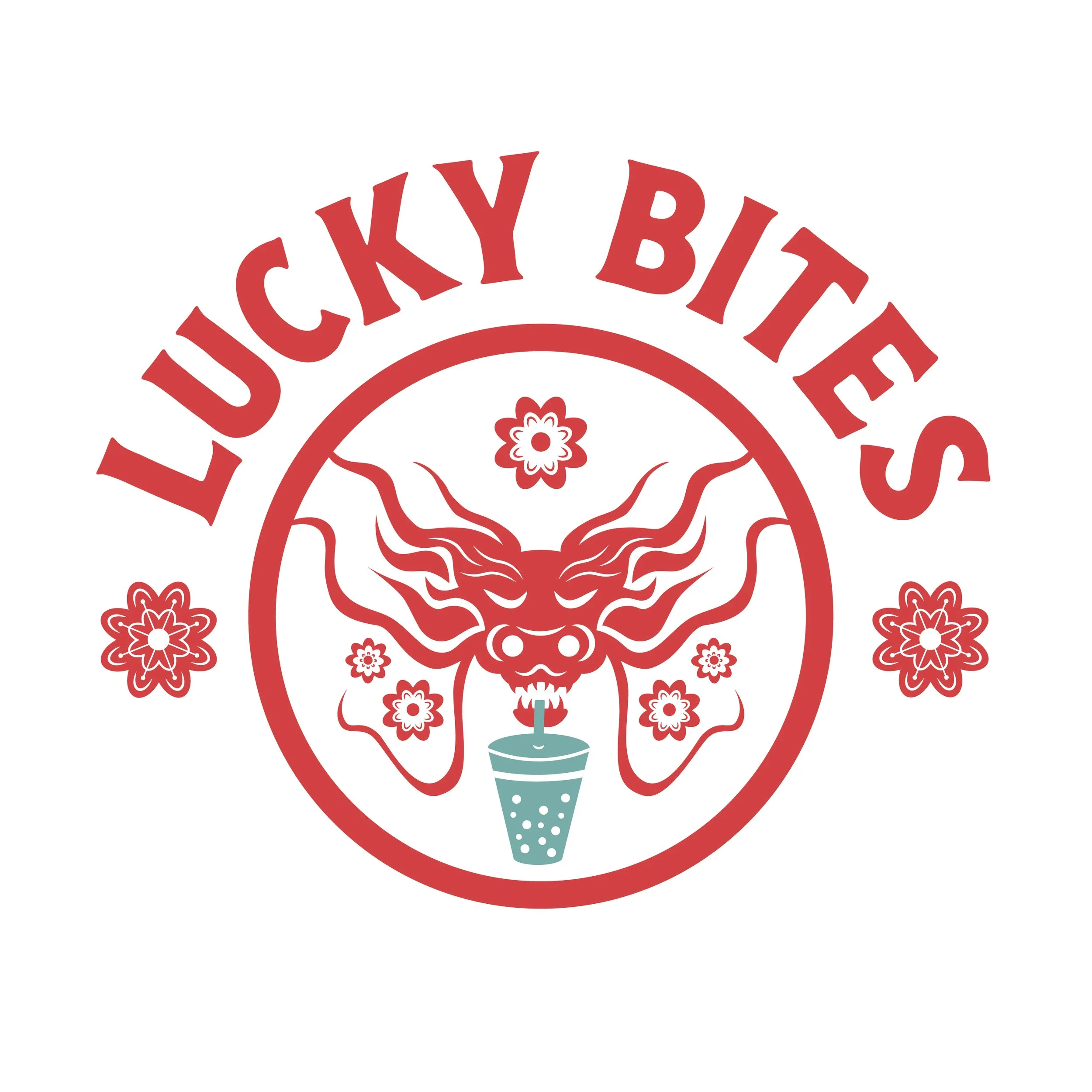 Full color logo for Lucky Bites restaurant in Bellevue, PA.
