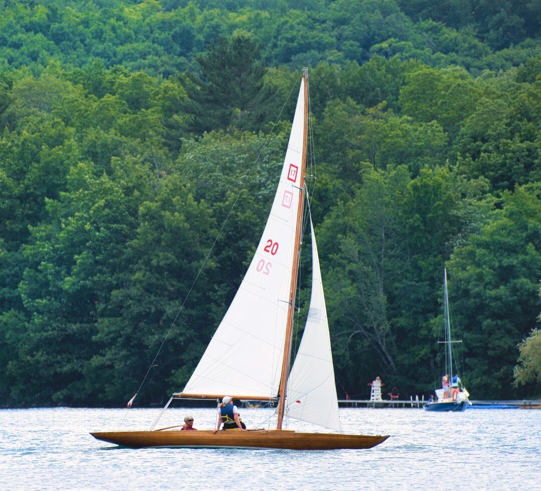 Sailing this past July on Walloon Lake. This sailboat was designed by William Loughlin specifically for Walloon and they're called &quot;17s&quot;. The sails measure 17-square-meter tall and are engineered for speed. They started building this sailbo