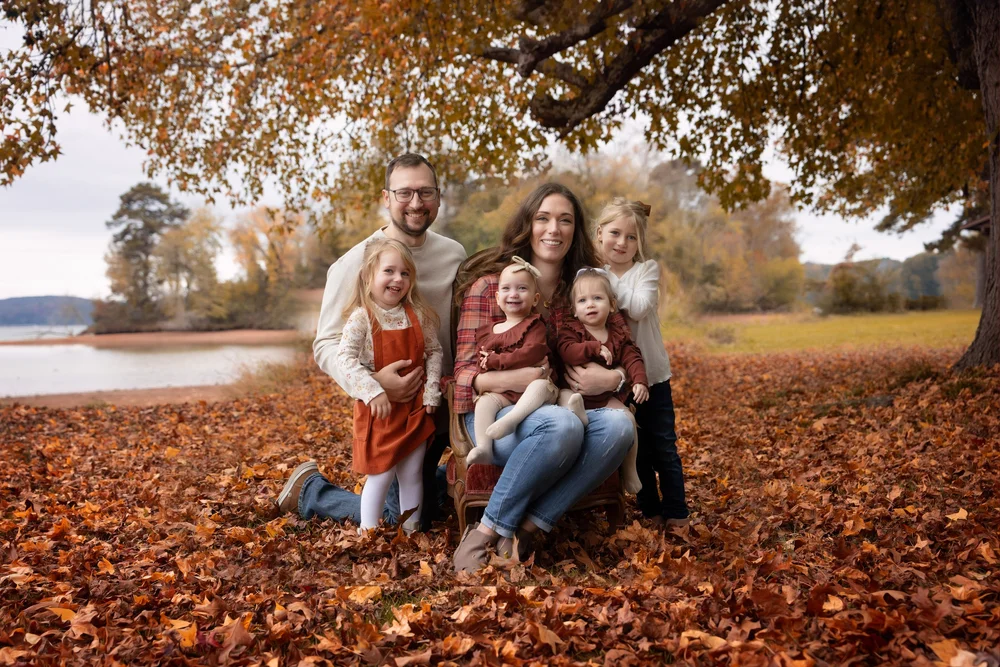 Connected family portrait during a Chattanooga outdoor session
