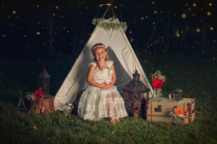 Child photographed in the storybook Twilight setting