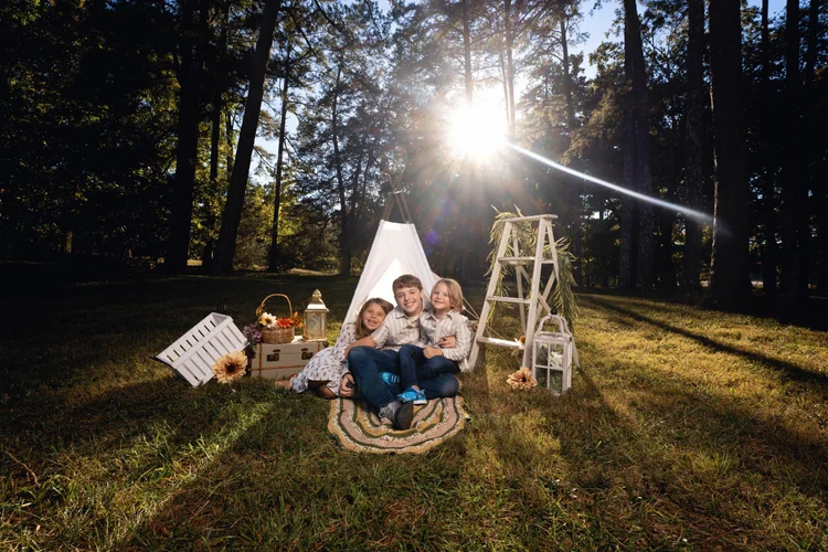Storybook child portrait in the Twilight tent