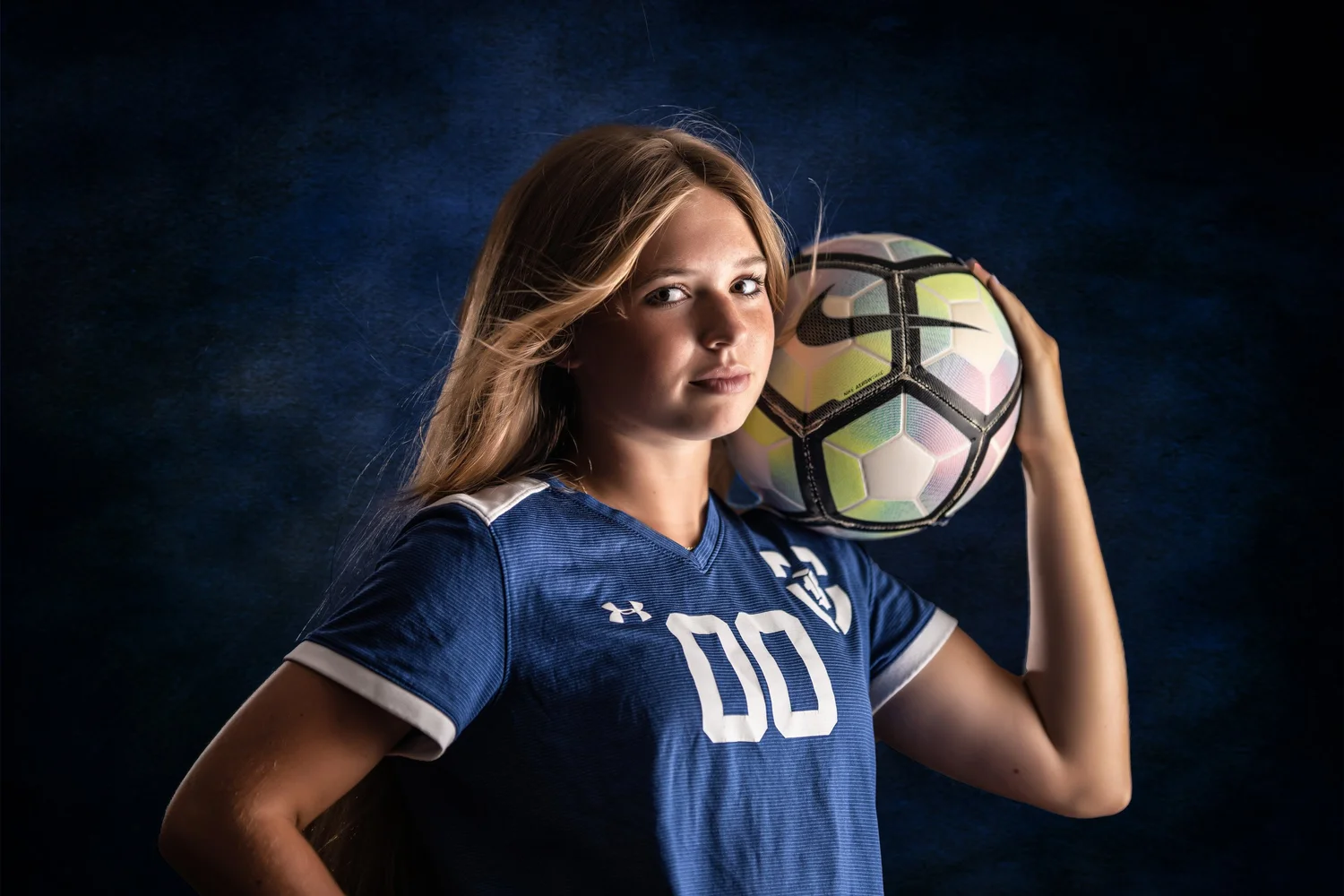 Chattanooga high school volleyball athlete photographed during school media day
