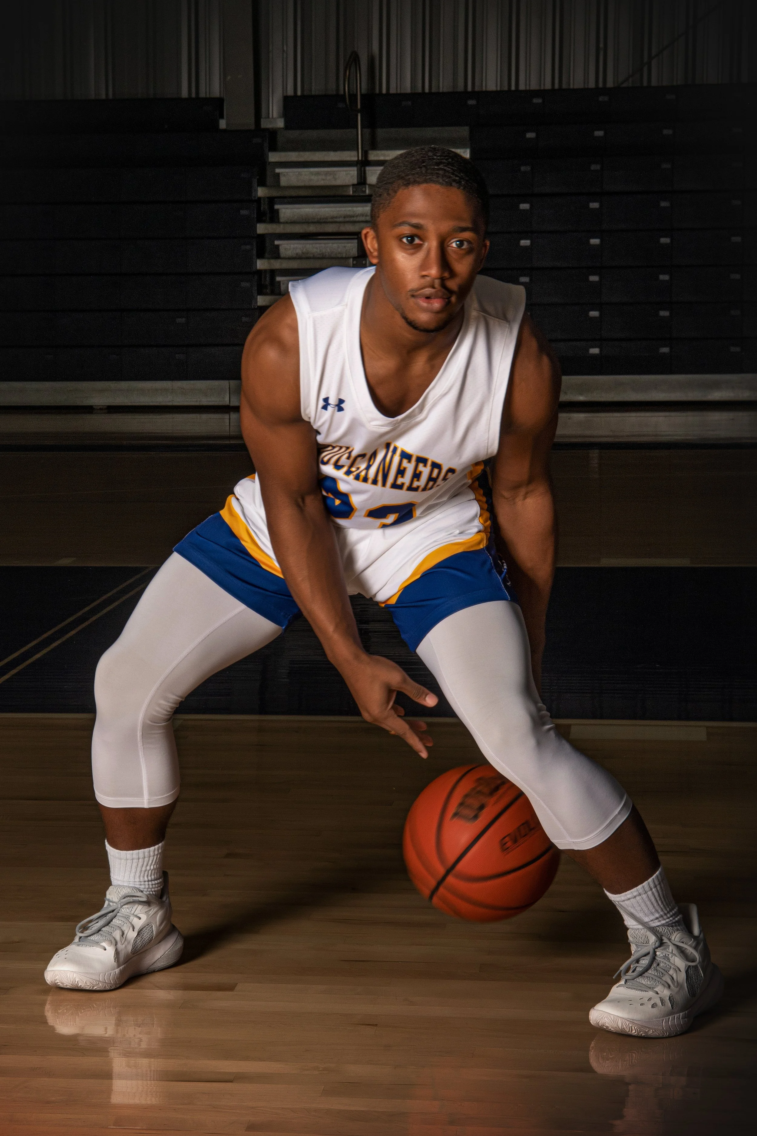Chattanooga high school basketball player photographed for school media day