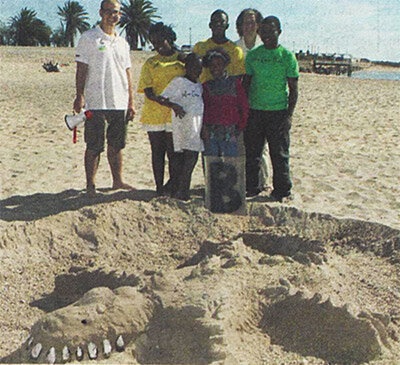 In the News Sand Sculpture Competion Swakopmund CAS Trip 2012.jpg