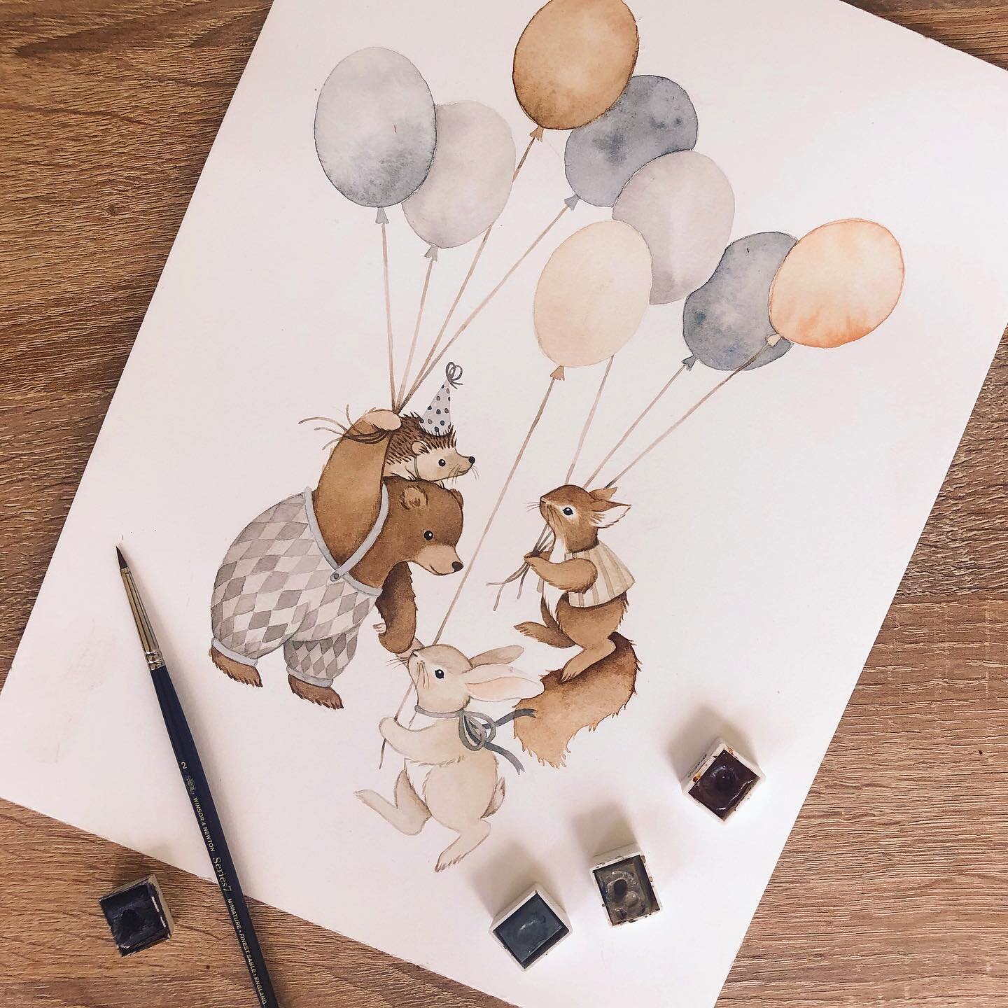 Happy Monday 🤍loves! Played around with a more subtle, vintage, neutral palette tones today while redrawing a piece from the past 🎈. I got this idea from @cecile_illustration whom I admire a lot💛! When I have a few spare hours during projects I lo