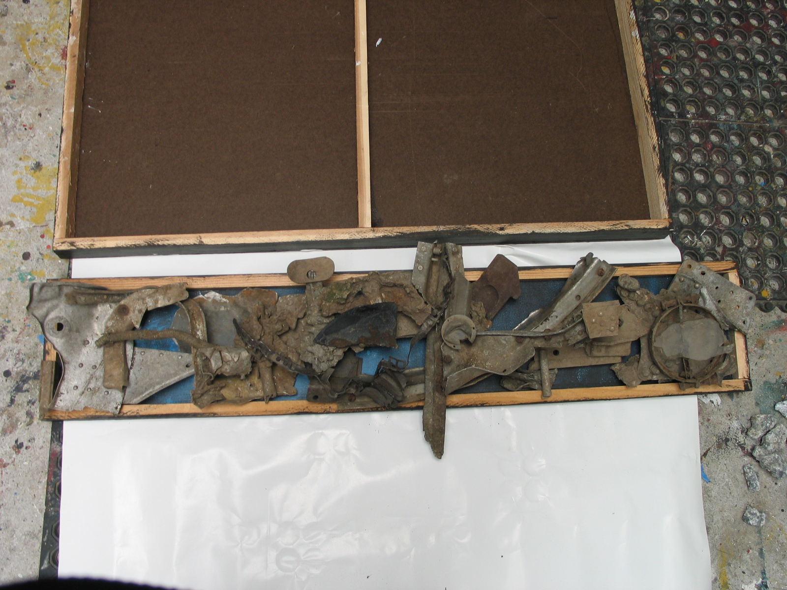 scraps of metal from the B-17 WWII airplane wreckage
