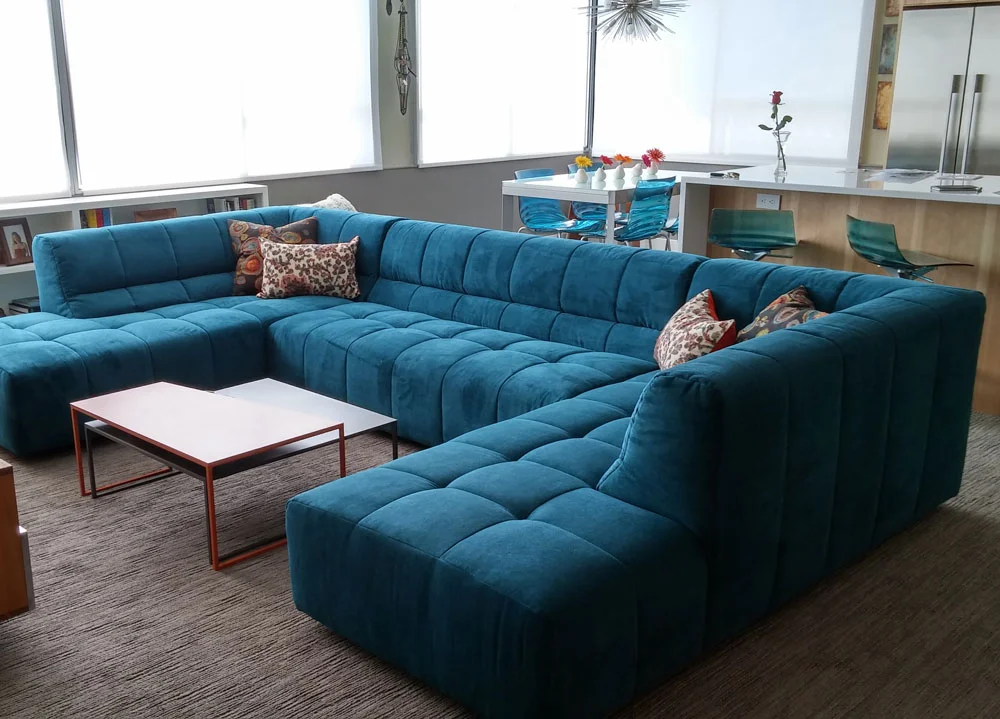 Modern Italian Sofa | Curved Design & Plush Comfort | EWF Modern Furniture