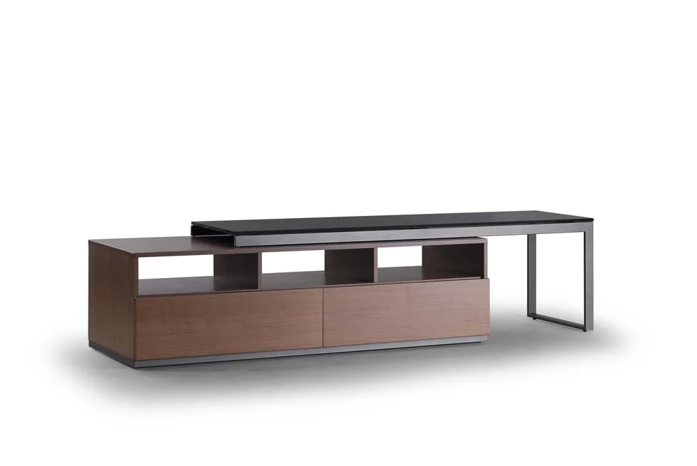 Double-Layered Media Console | PDX Furniture | EWF Modern
