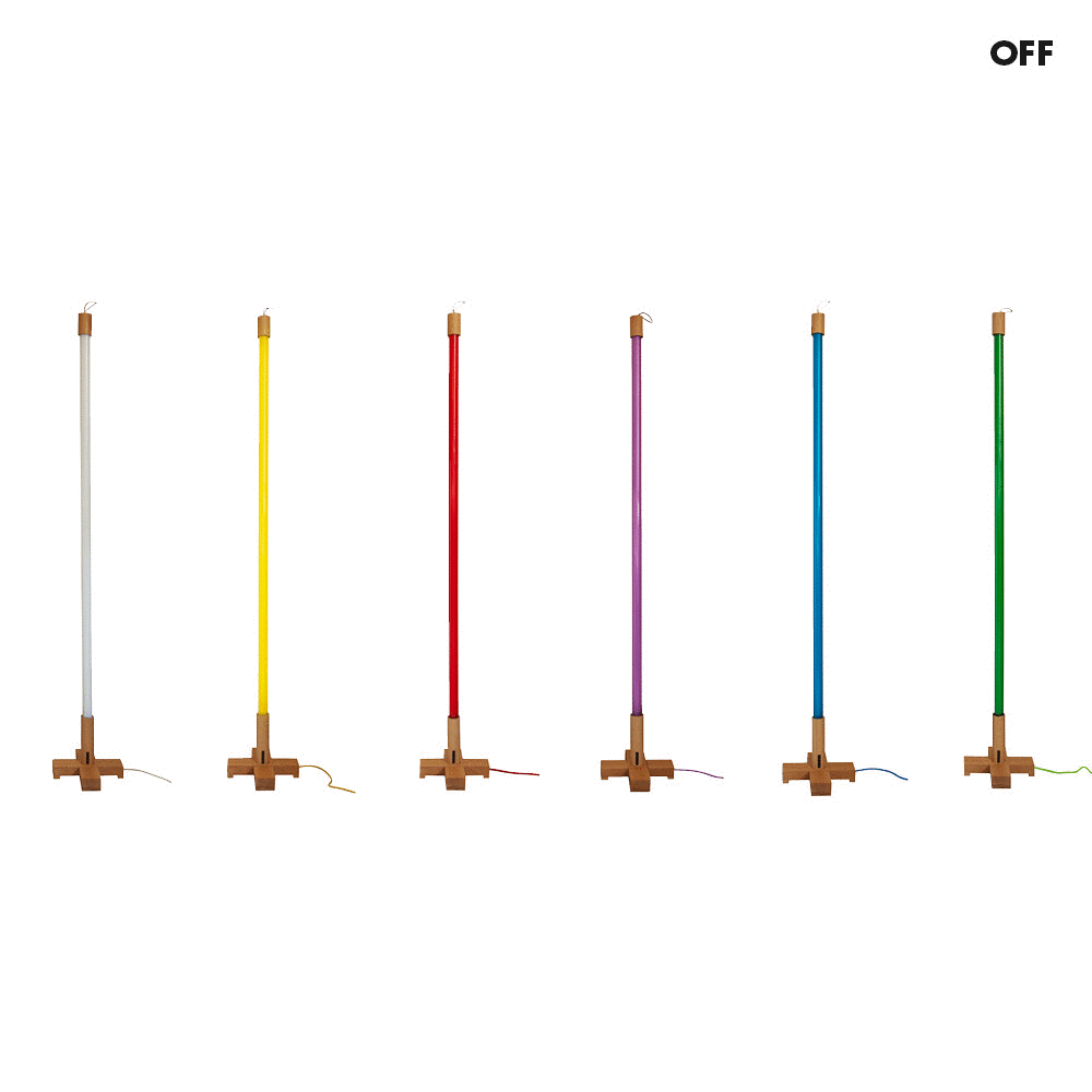 neon tube floor lamp