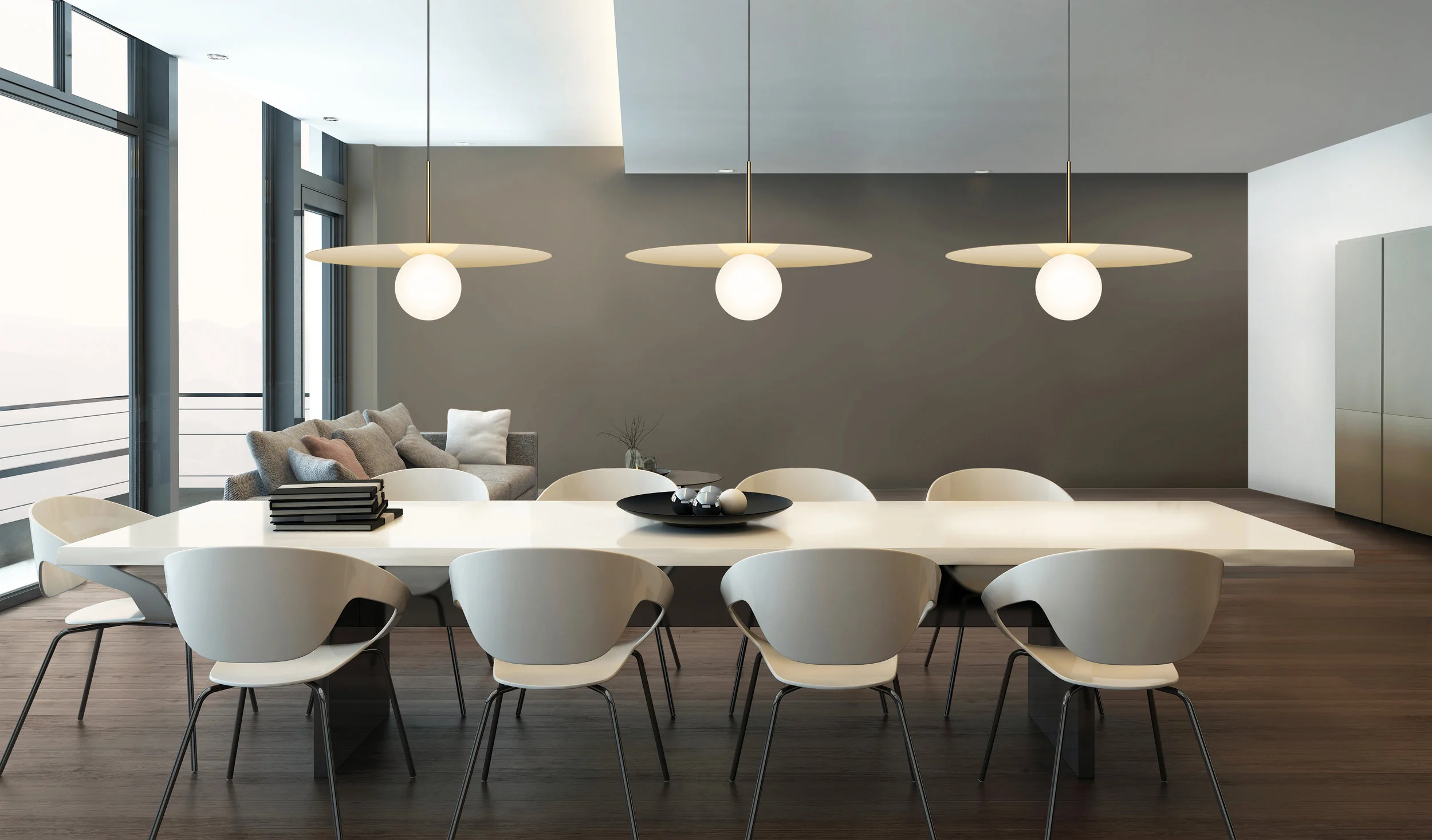 modern Disc kitchen lights