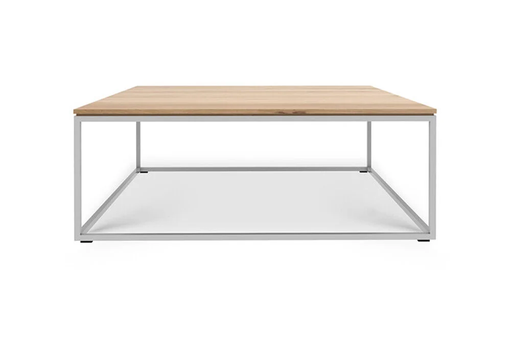 Oak Thin Black Coffee Table Ethnicraft