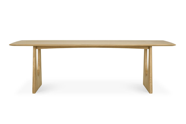 Ethnicraft solid oak dining table with soften natural lines