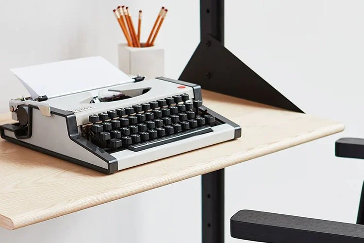 GUS* modular mid-century style Branch Shelving open-storage and desk options