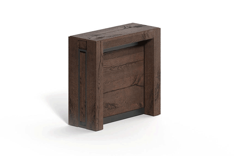 wood Console to extendable dining table Portland oregon