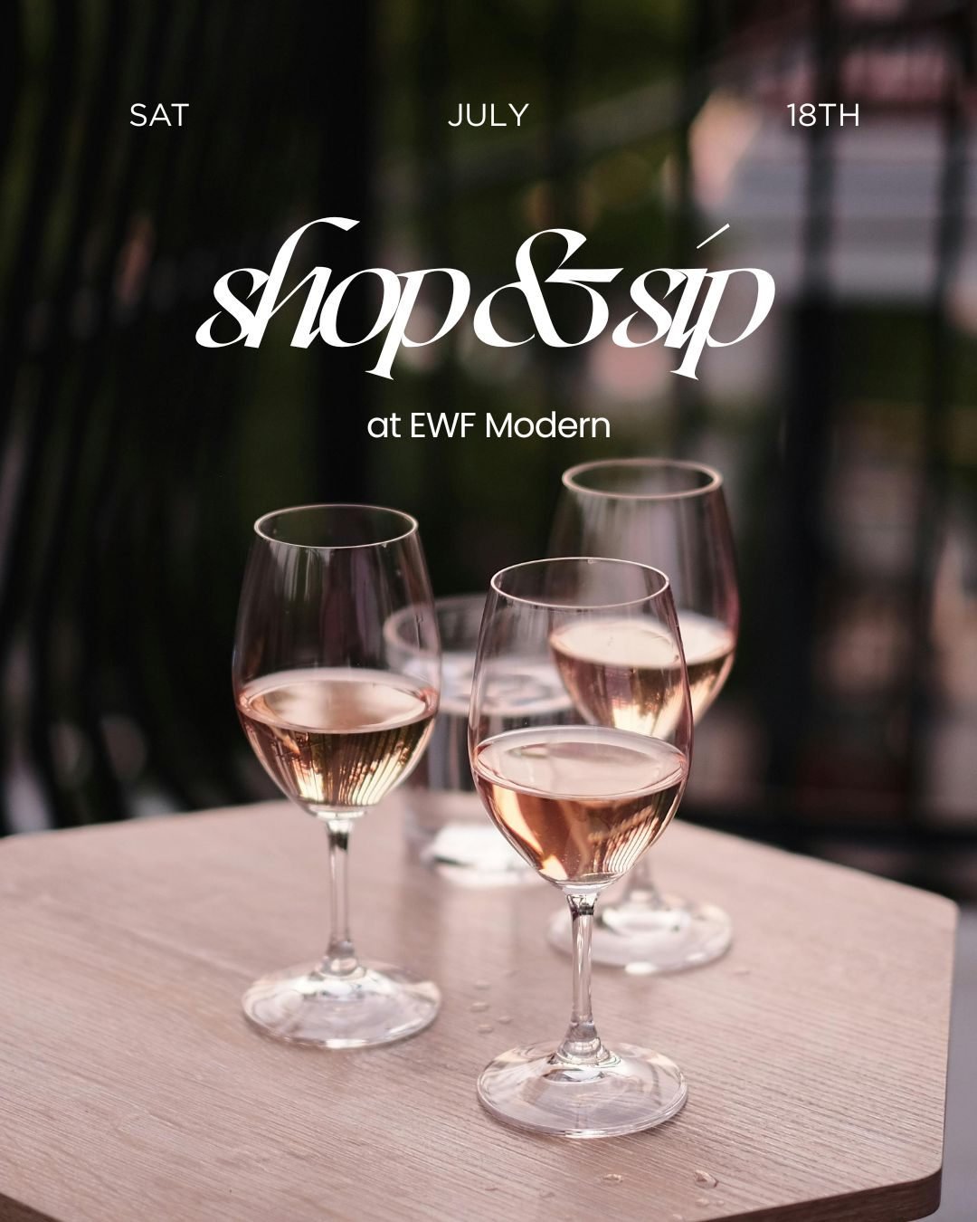 🍷 Sip, shop, and settle into something new. Stop by the showroom today, July 18th, for a glass of wine and a little chocolate while you browse. Our designers are on-site and ready to help you find the perfect pieces for your space. See you soon! ✨
