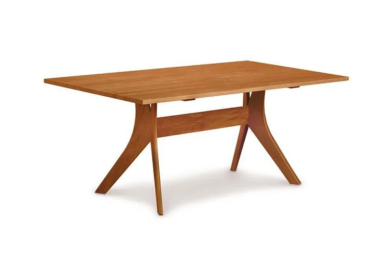 mid-century modern wood dining table