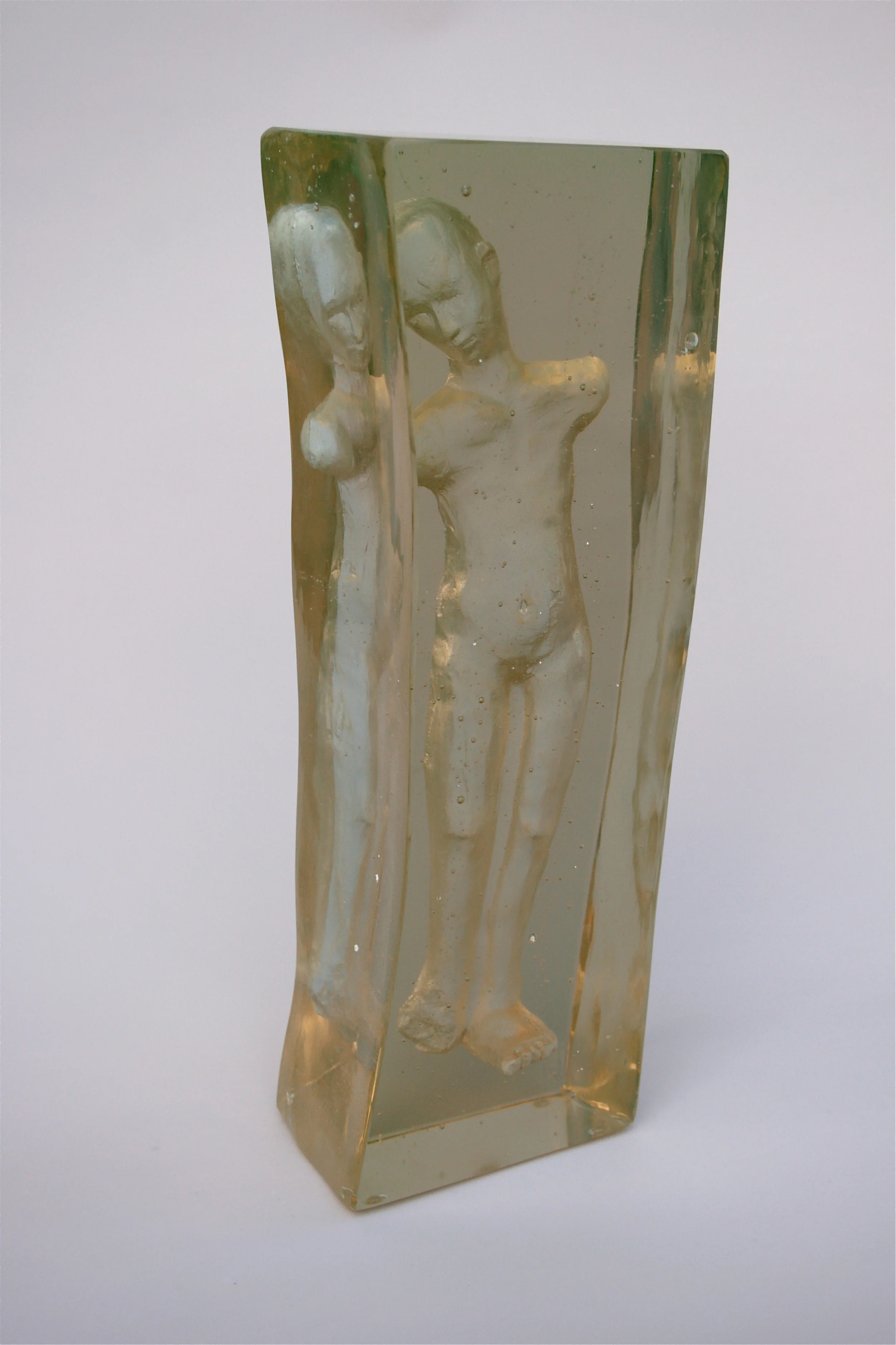 "Wish You Were Here” 2009, cast glass, 14" x 6" x 4"