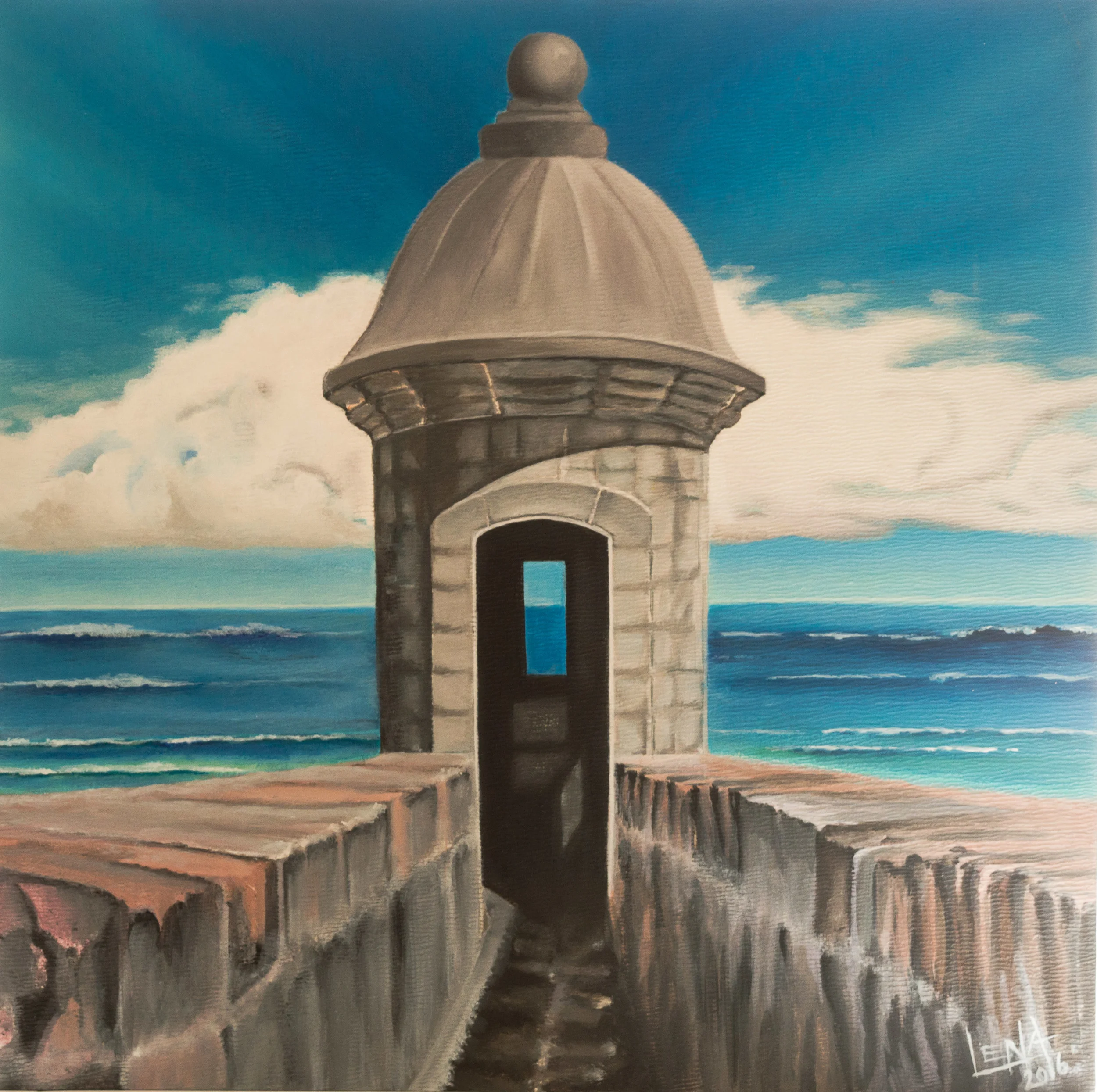 "El Morro" - Puerto Rican Art by Lena del Sol