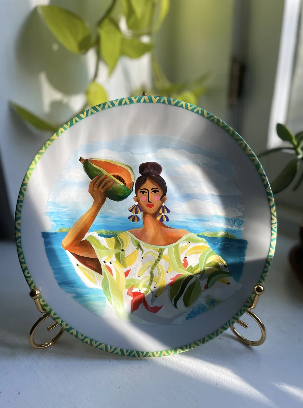 Porcellane D'arte ミニプレート Puerto-Rican-art-Mexican-