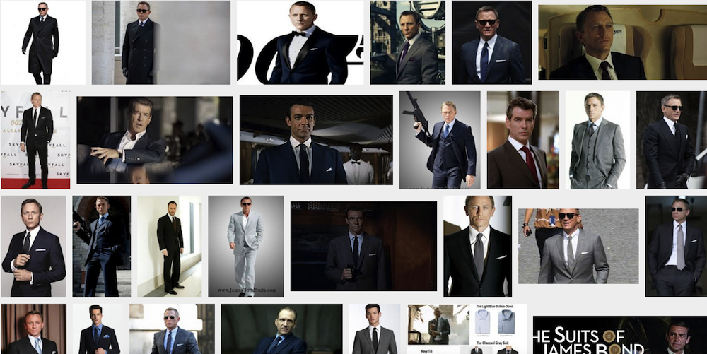 Google image PROOF! Bond wears white shirts! Wait is that a light blue? We will get to that