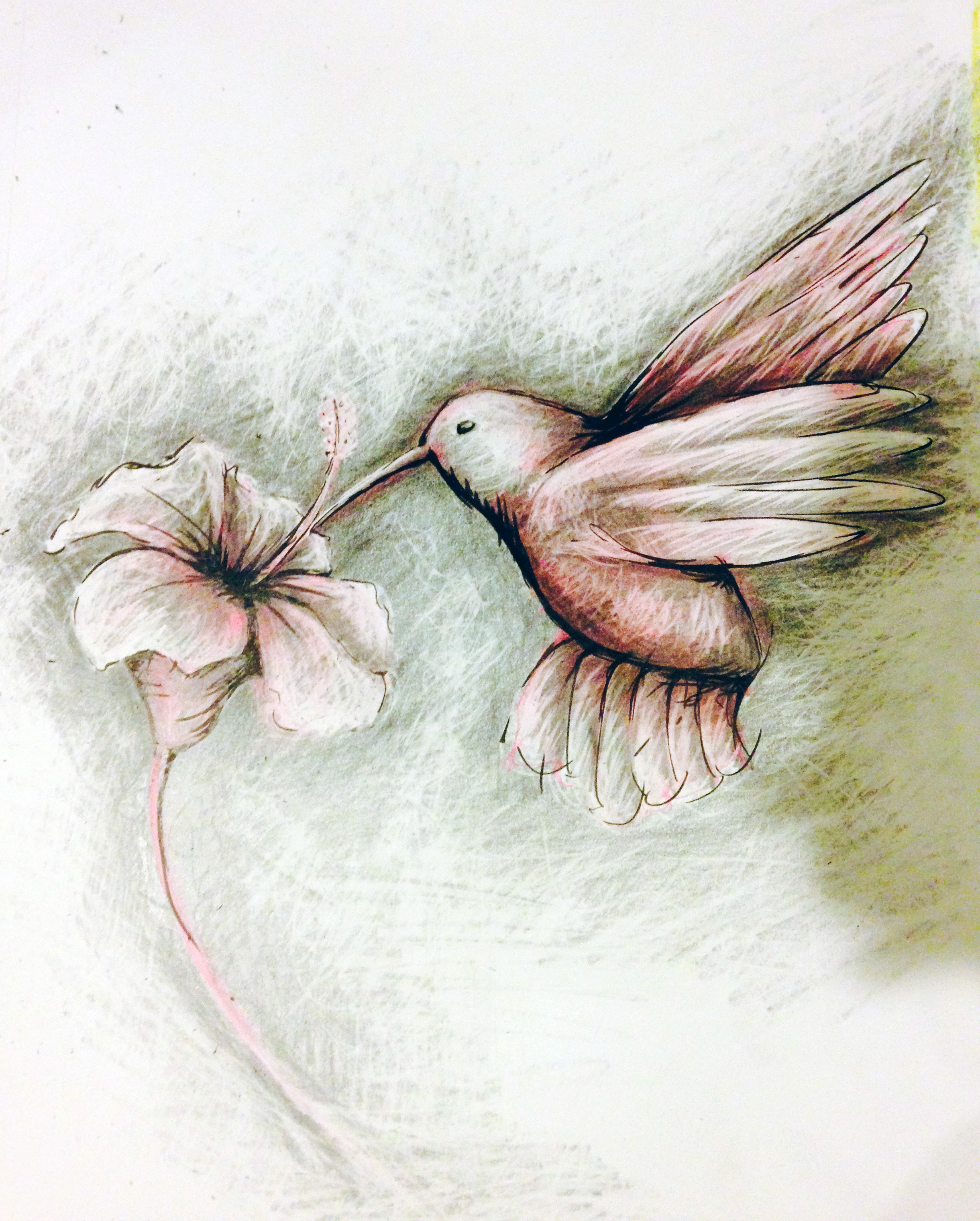 Working on the rendering with the HB pencil and the MONO.
