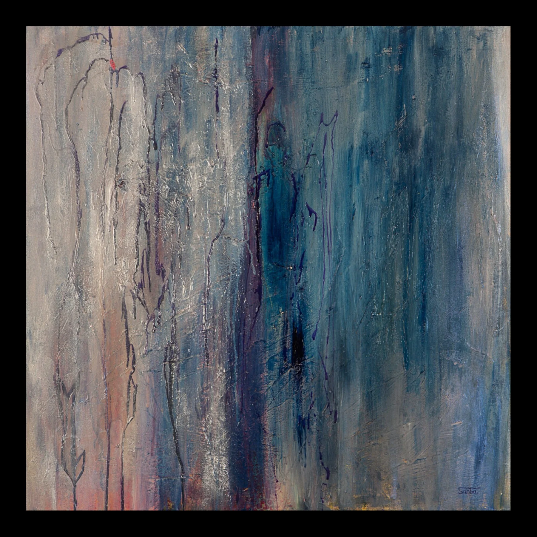 Figurative in Blue 36x36