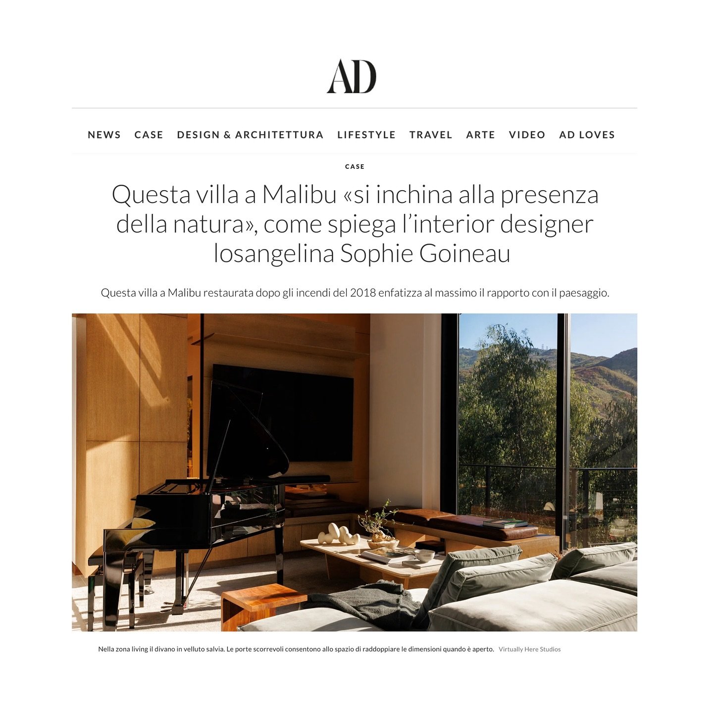 Our Malibu Sanctuary is featured in @ad_italia (link in bio)

After a Malibu lake couple lost their house in the 2018 fires, they made the powerful decision to rebuild on the site of their former home. After collaborating closely on the new design an