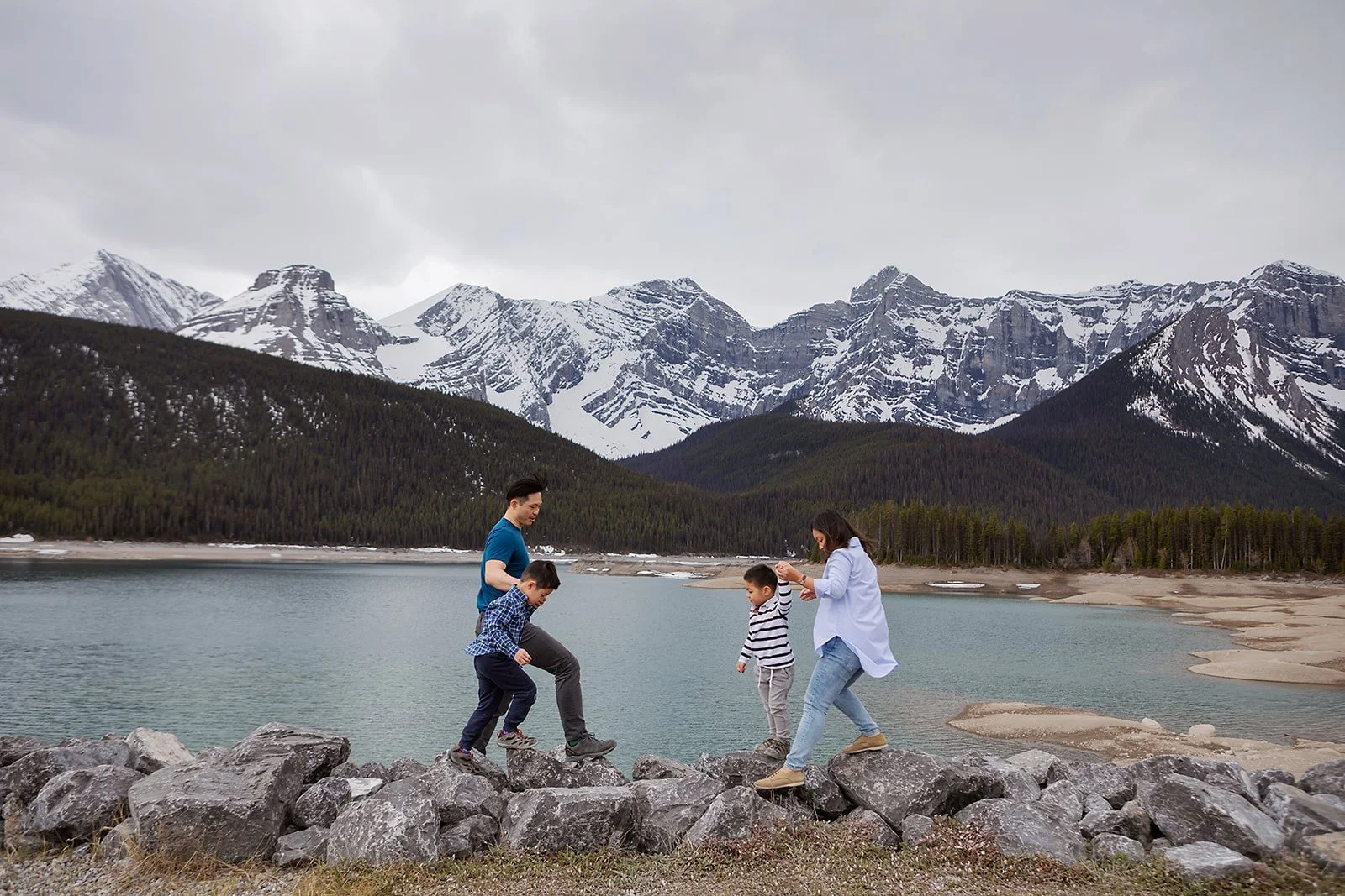 Spring Adventure Session in the Mountains | Kananaskis Family Photographer