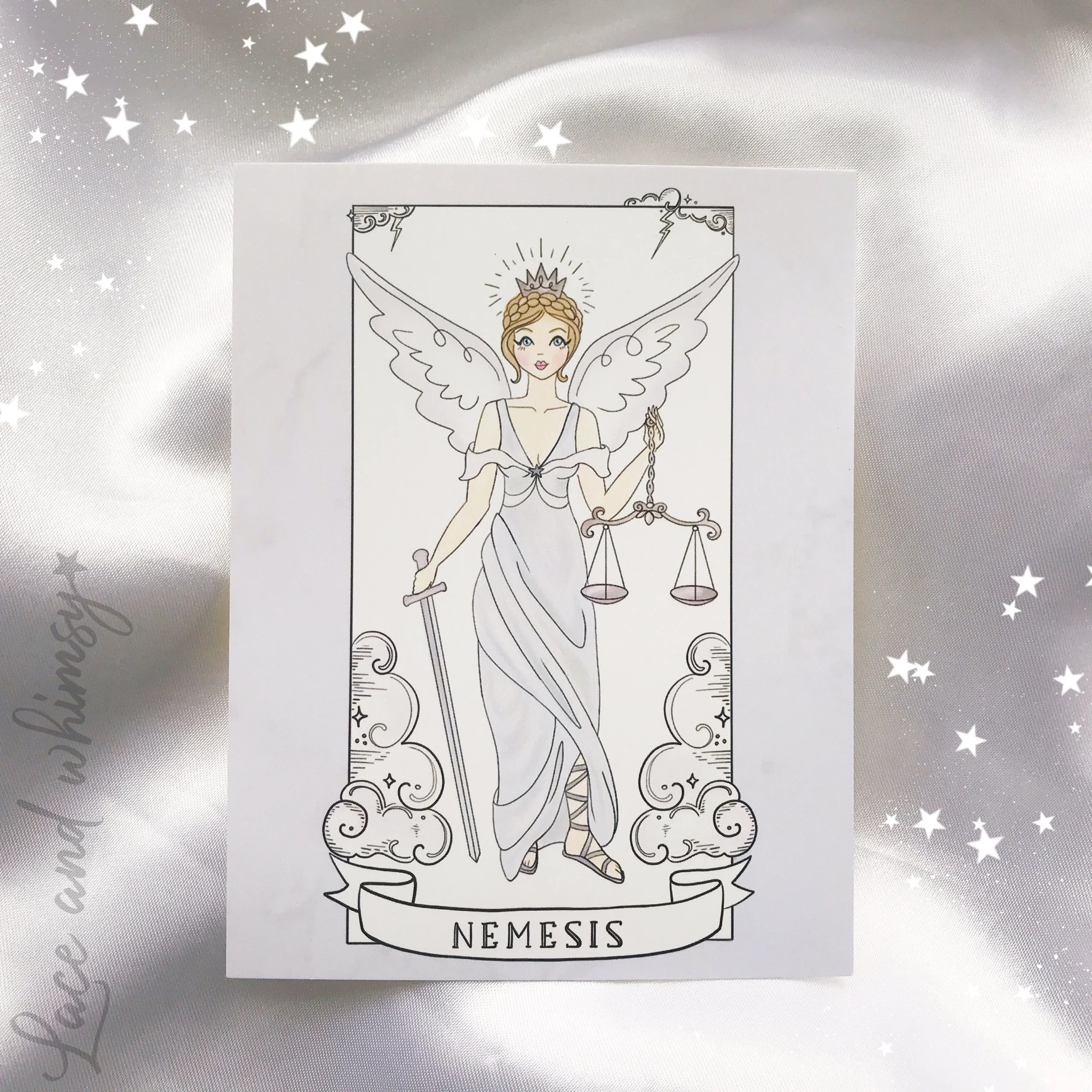 Nemesis - goddess of divine retribution.