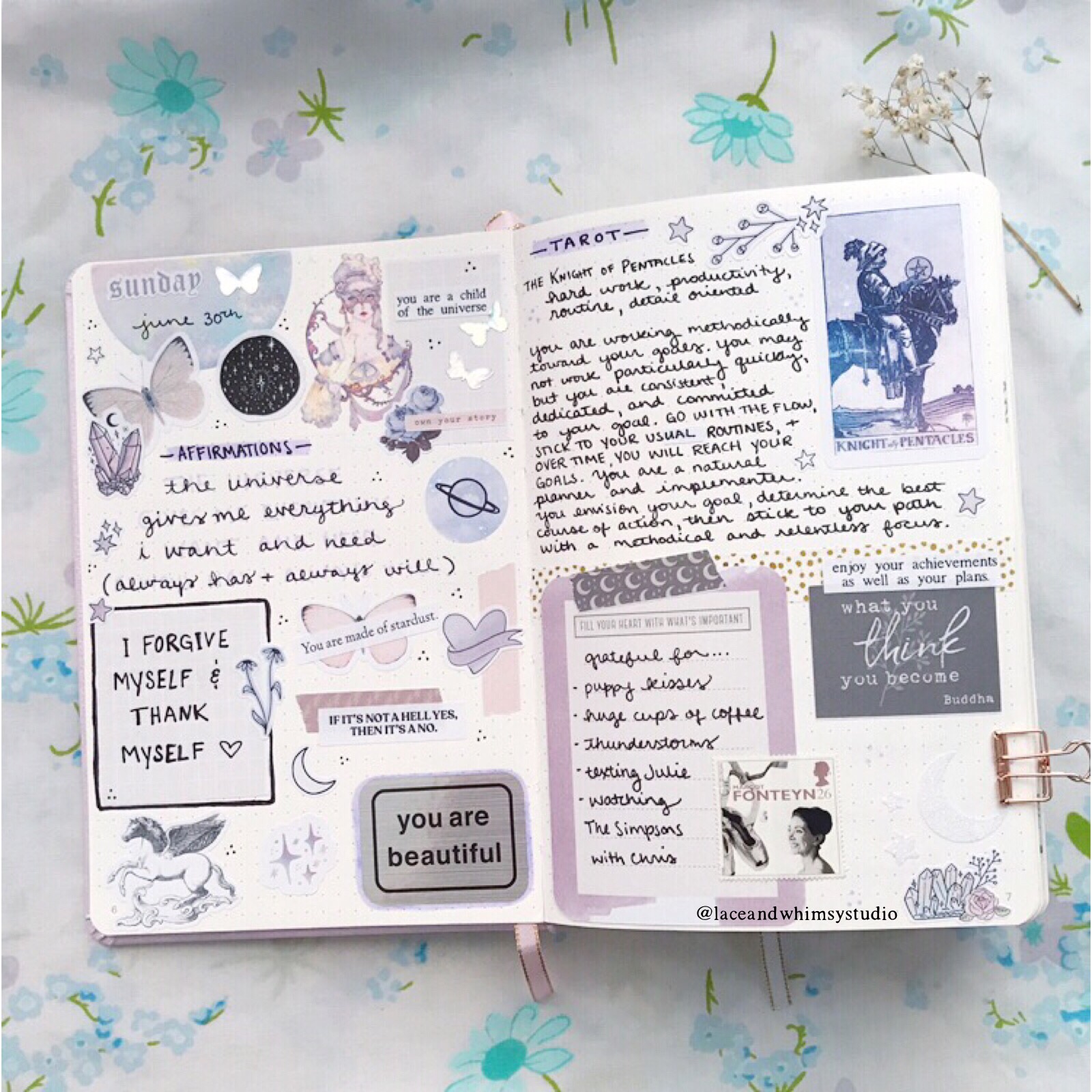 journal spreads ☾☆ — Lace & Whimsy