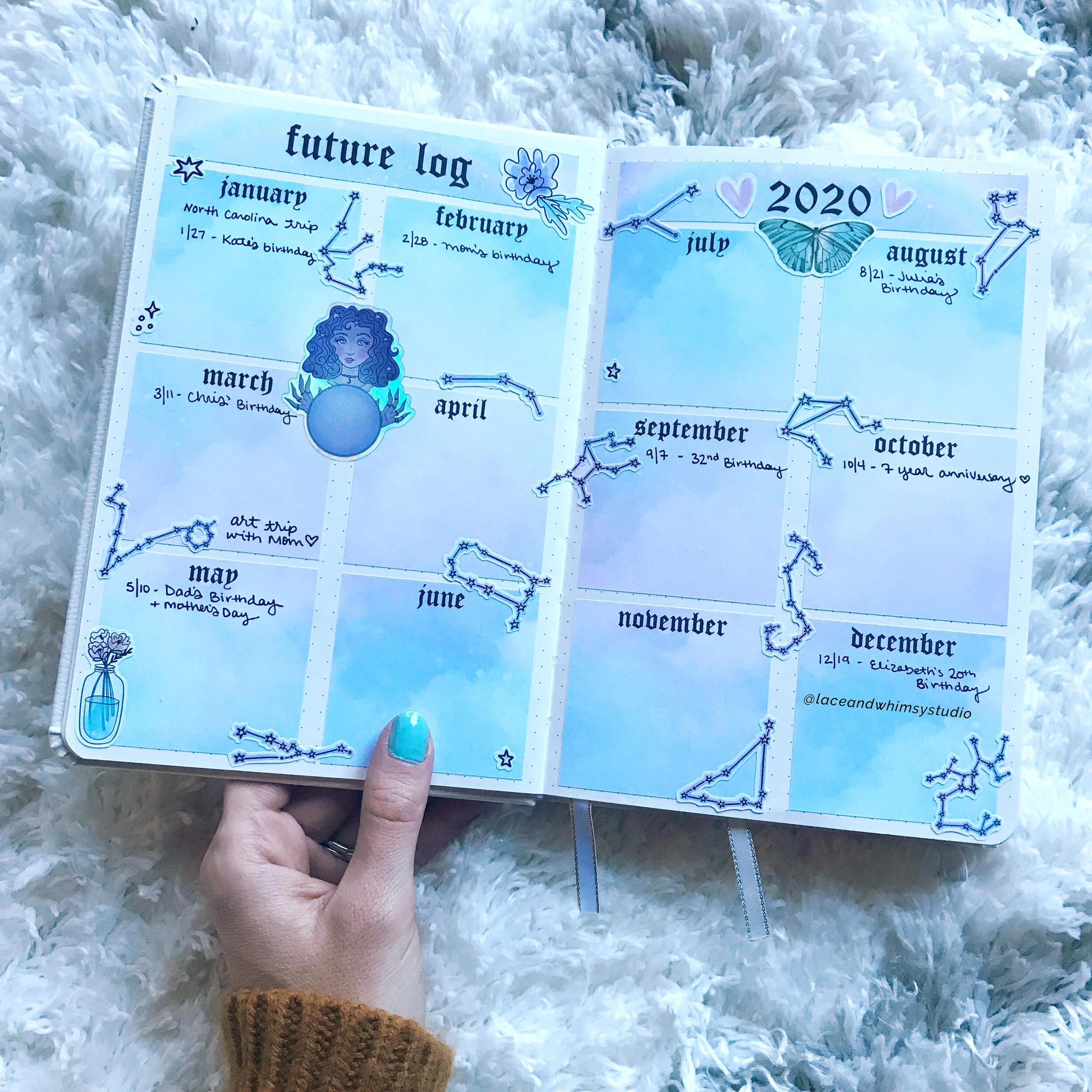 2020 journal spreads ☾☆ part 1 — Lace & Whimsy